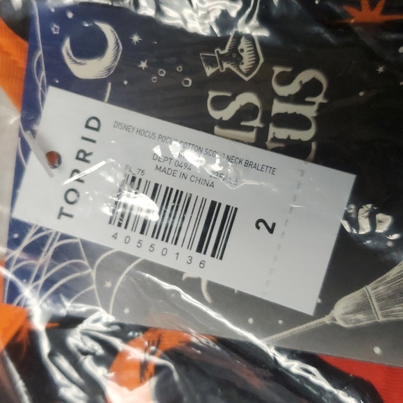 ❤️NWT VINTAGE TORRID SCOOP BRALETTE HOCUS POCUS SANDERSON SISTERS WIRELESS - Picture 10 of 12